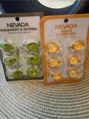 Nevada Rosemary & Jojoba + Argan & Avocado Hair Capsules - Green & Amber